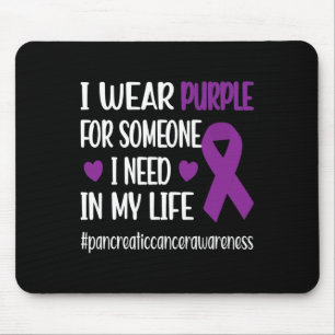 I Bära Lila Bild av Ribbon Pcreatic Cancer Warrior Musmatta