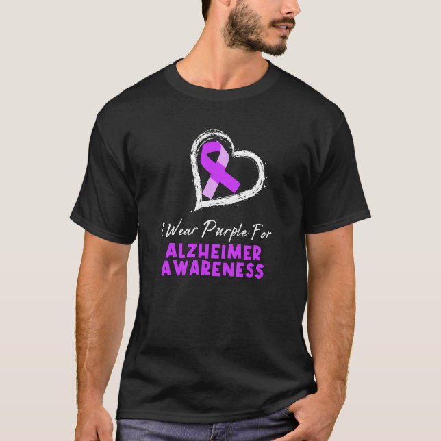 I Bära Lila för Alzheimers medvetenhet T Shirt (Framsida)