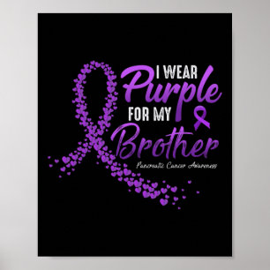 I Bära Lila för broderbukspottkörtelcancer Awaren Poster