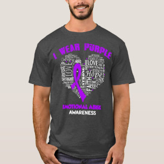 I Bära Lila for Emotional Abuse Awareness Trust T Shirt