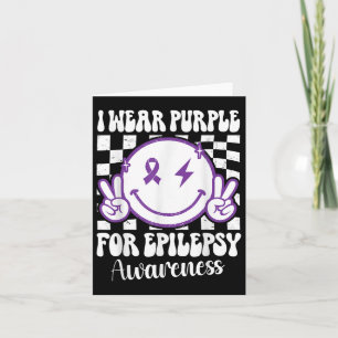 I Bära Lila for Epilepsy Awareness Smile Ansikte E Kort
