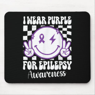 I Bära Lila for Epilepsy Awareness Smile Ansikte E Musmatta