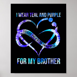 I Bära Lila för förebyggande av brodersjälvmord Poster