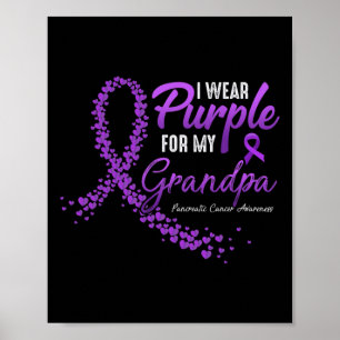 I Bära Lila för GRANDPA Pankreascancer Awaren Poster