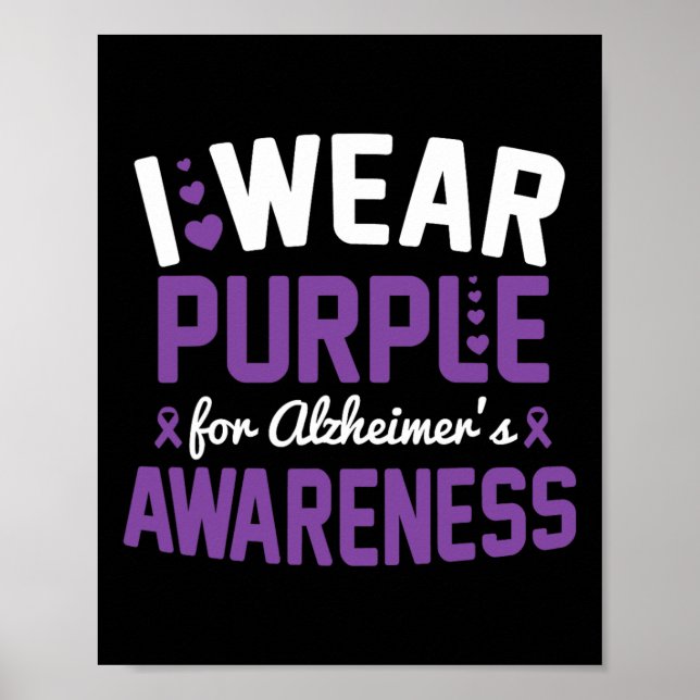I Bära Lila for Heimerheimers's Awareness Dementi Poster (Framsidan)
