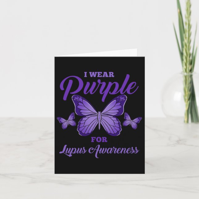 I Bära Lila for Lupus Awareness Comfort Färg A Kort (Framsida)