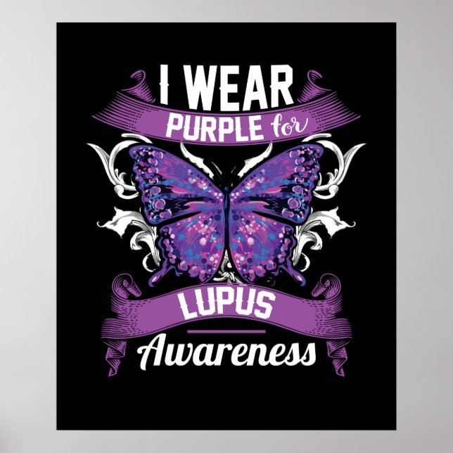 I bära Lila for Lupus Awareness Poster (Framsidan)