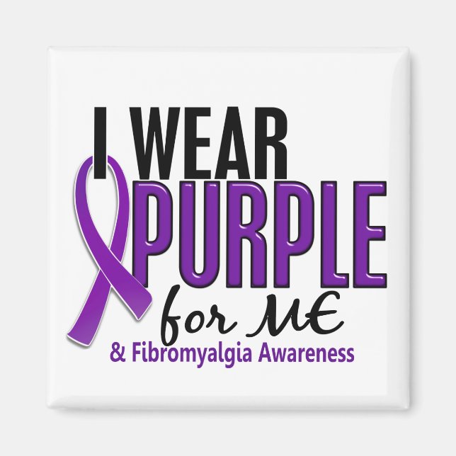 I Bära Lila för ME 10 Fibromyalgi Magnet (Framsidan)