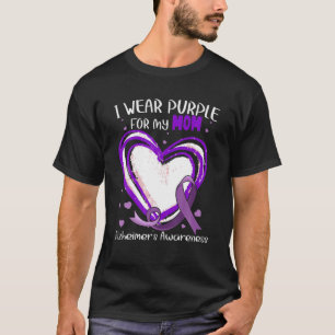 I Bära Lila för medvetandehöjande Cute för Alz T Shirt