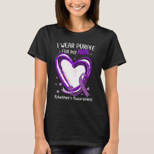 I Bära Lila för medvetandehöjande Cute för Alzheim T Shirt