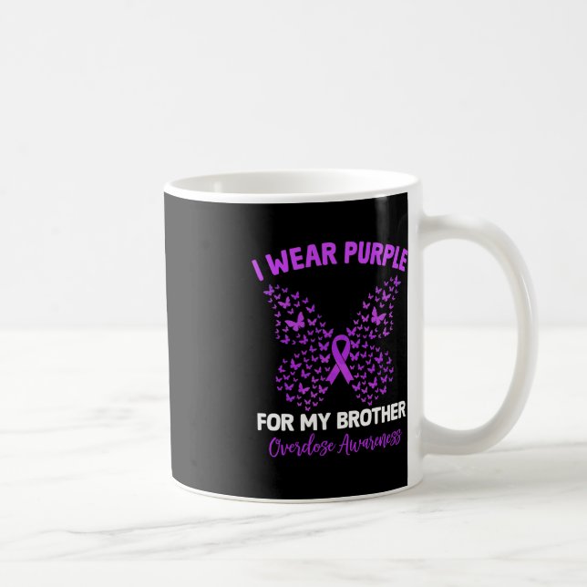 I Bära Lila för min broder - överdosering - medvet Kaffemugg (Höger)