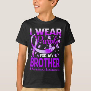 I Bära Lila för min broder - överdosering - medvet T Shirt