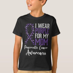 I bära Lila för min cancervårdande  i Mamma T Shirt