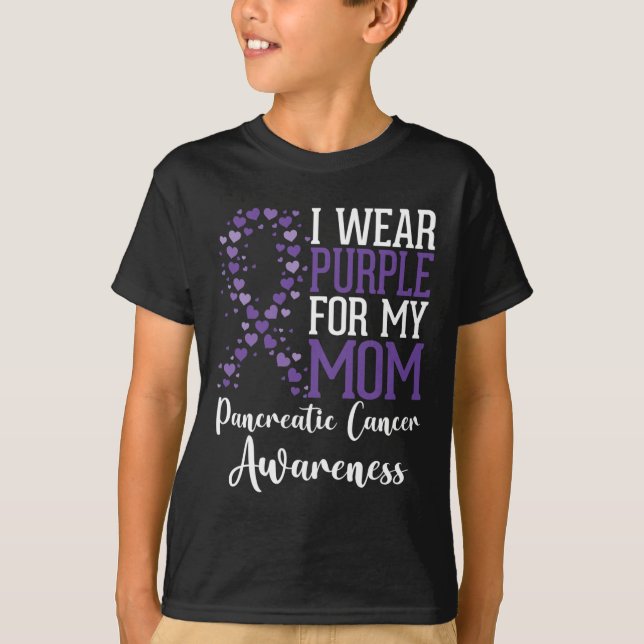 I bära Lila för min cancervårdande  i Mamma T Shirt (Framsida)