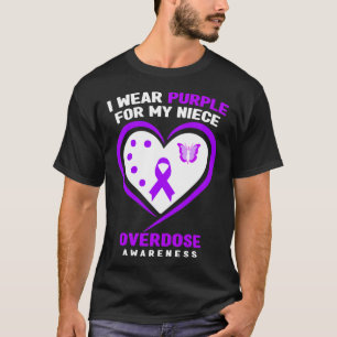 I Bära Lila för min dotter Överdosering Medvetenhe T Shirt