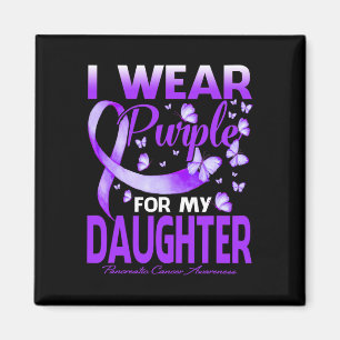 I Bära Lila för min dotter Pankreascancer Aw Magnet