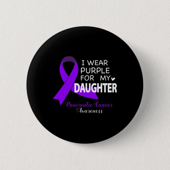I Bära Lila för min dotter - Pankreascancer Knapp (Framsida)