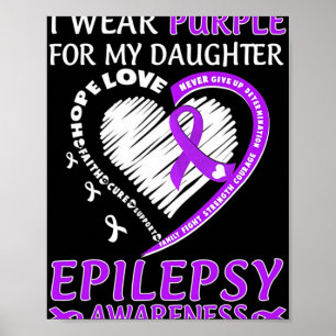 I Bära Lila för min dotterepilepsimedvetenhet Poster