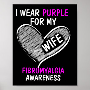 I Bära Lila för min familj Fibromyalgia Awar Poster