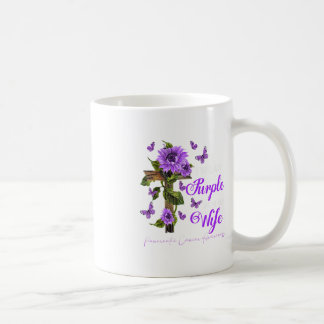 I bära Lila för min fru Pankreascancer Awaren Kaffemugg