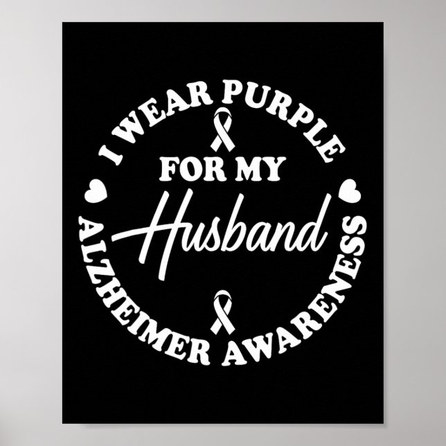 I Bära Lila för min Husbyand Heimerheimer Awarenes Poster (Framsidan)
