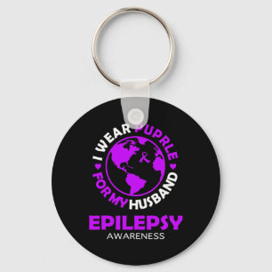 I bära LILA för min kännedom om EPILEPSY MAKE Nyckelring