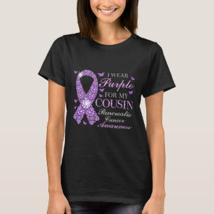 I Bära Lila för min kusin, pankreascancer Awar T Shirt