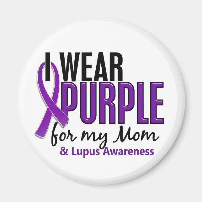 I Bära Lila för min Mamma 10 Lupus Magnet (Framsidan)