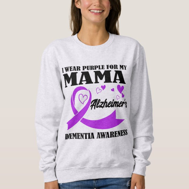 I Bära Lila för min Mamma Alzheimers & demens T Shirt (Framsida)