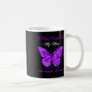 I Bära Lila för min Mamma Fibromyalgia Warrior Kaffemugg