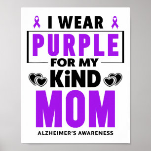 I Bära Lila för min Mamma-medvetenhet om heimerhei Poster