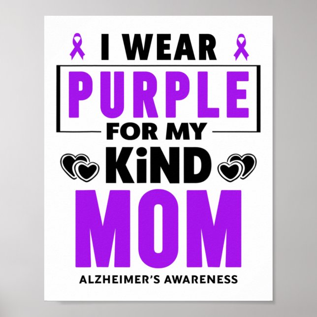 I Bära Lila för min Mamma-medvetenhet om heimerhei Poster (Framsidan)