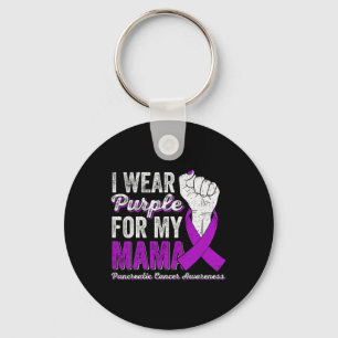 I Bära Lila för min Mamma Pankreascancer Awaren Nyckelring