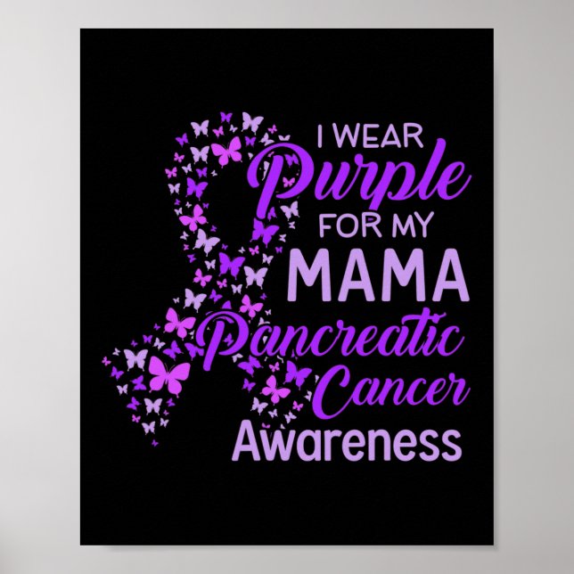 I Bära Lila för min Mamma Pankreascancer Poster (Framsidan)