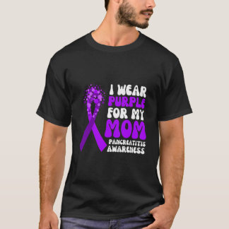 I Bära Lila för min Mamma Pankreatit Awareness Ri T Shirt