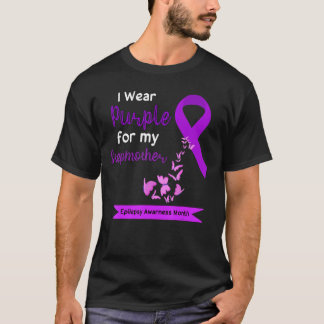 I Bära Lila för min medvetenhet om epilepsi hos mi T Shirt