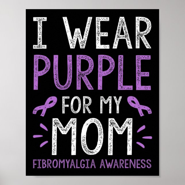 I Bära Lila för min medvetenhet om Fibromyalgia Ma Poster (Framsidan)