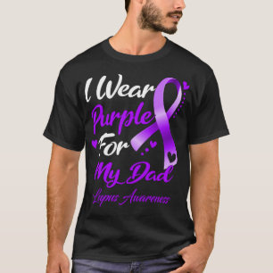 I Bära Lila för min medvetenhet om Pappa Lupus T Shirt