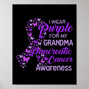 I bära Lila för min mormapankreascancer Poster
