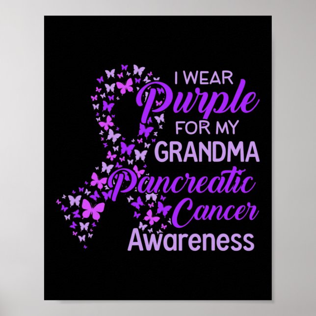 I bära Lila för min mormapankreascancer Poster (Framsidan)