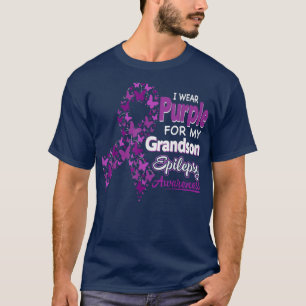 I Bära Lila för min morson Epilepsimedvetenhet T Shirt