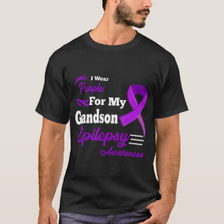 I Bära Lila för min morson Epilepsimedvetenhet T Shirt