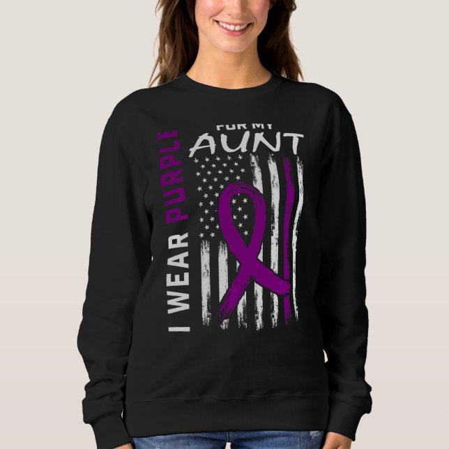 I Bära Lila för min Moster Lupus-medvetenhet Ameri T Shirt (Framsida)
