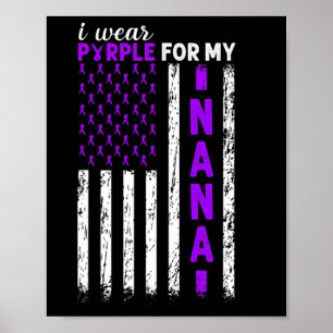 I Bära Lila för min Nana- pankreascancer Usa Fl Poster