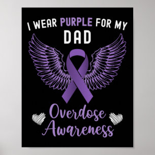 I Bära Lila för min Pappa överdoseringsmedvetenhet Poster