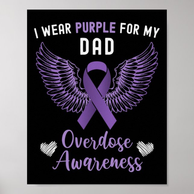 I Bära Lila för min Pappa överdoseringsmedvetenhet Poster (Framsidan)