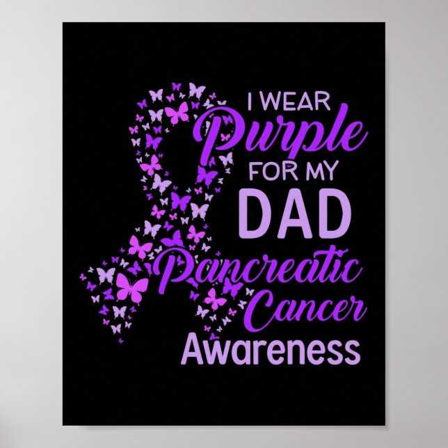 I bära Lila för min Pappa-pankreascancer Poster (Framsidan)