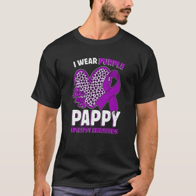 I Bära Lila för min pappersepilepsiaupplysning T Shirt (Framsida)