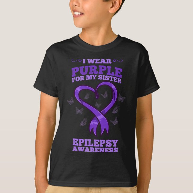 I Bära Lila för min sjuksköterskeepilepsimedvetenh T Shirt (Framsida)