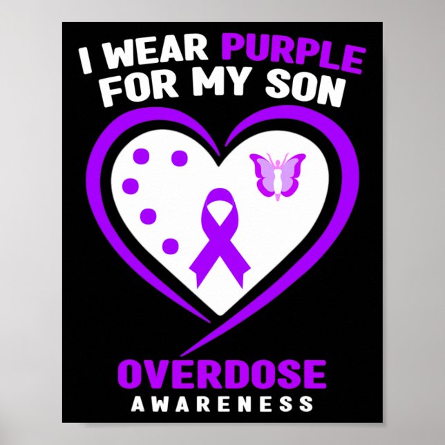 I Bära Lila för min son Överdosering Medvetenhet 5 Poster (Framsidan)